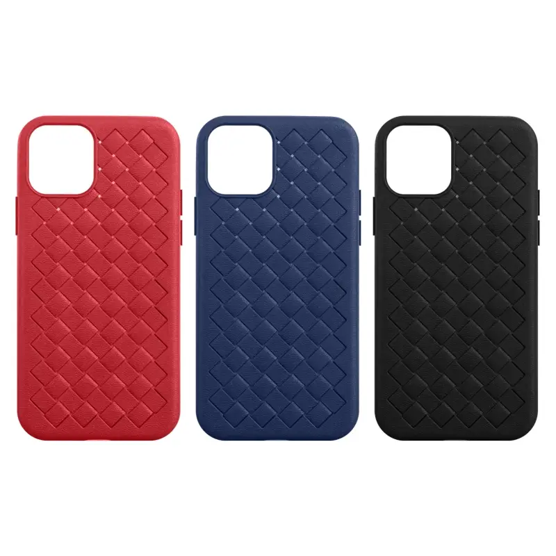 Чехол IPh 11 Pro под кожу плетение Чехол IPh 11 Pro под кожу плетение