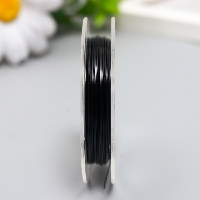 Проволока для бисера d 0,3 мм, черный рул.10 м Проволока для бисера d 0,3 мм, черный рул.10 м