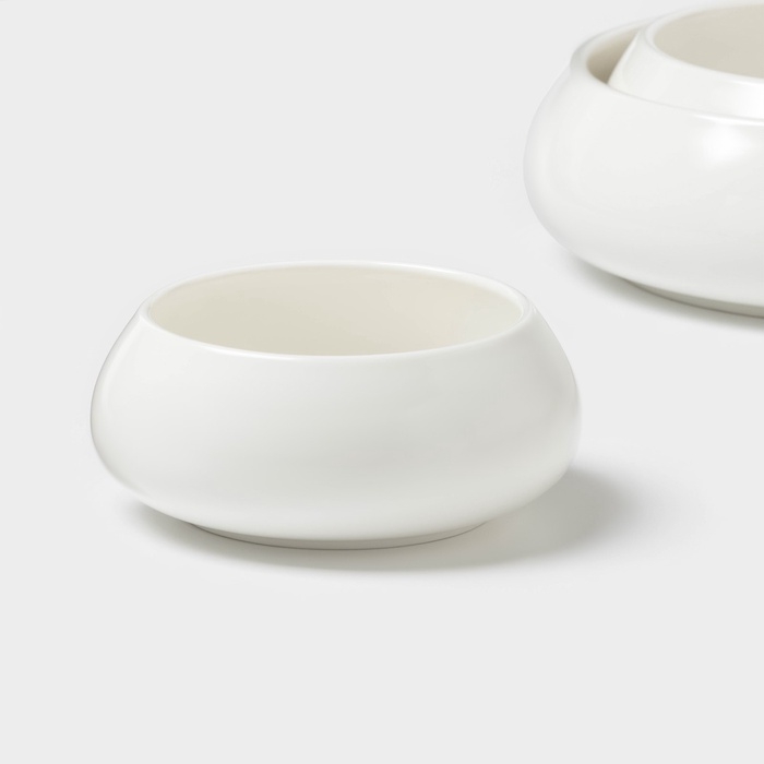 Набор салатников Magistro OliveQueen, 3 шт: 1500/800/450 мл, фарфор, белый Набор салатников Magistro OliveQueen, 3 шт: 1500/800/450 мл, фарфор, белый