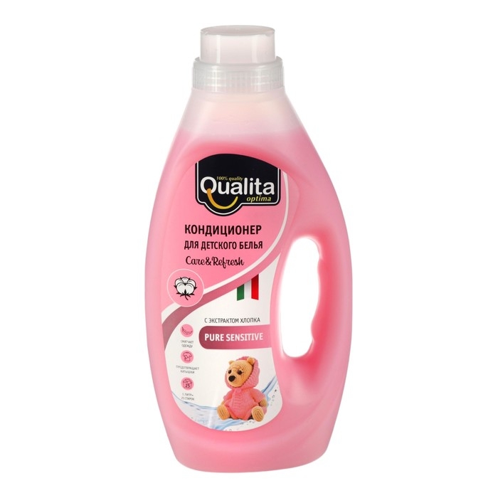 Кондиционер для белья, QUALITA PURE SENSITIVE,  Кондиционер для белья, QUALITA PURE SENSITIVE, "Детский", 1 л