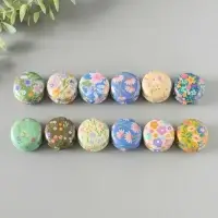 Шкатулка металл круглая "Полевые цветы" набор 12 шт 4х4х2 см