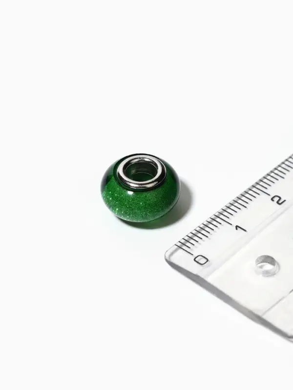 Бусины «Блестка», для творчества, зелёные Бусины «Блестка», для творчества, зелёные