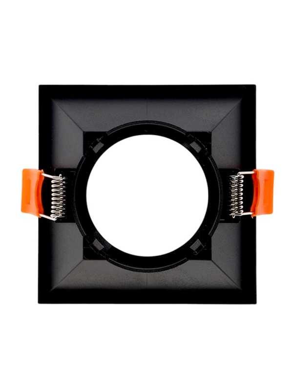 Светильник встраиваемый под лампу MR16, квадрат, пластик, черный