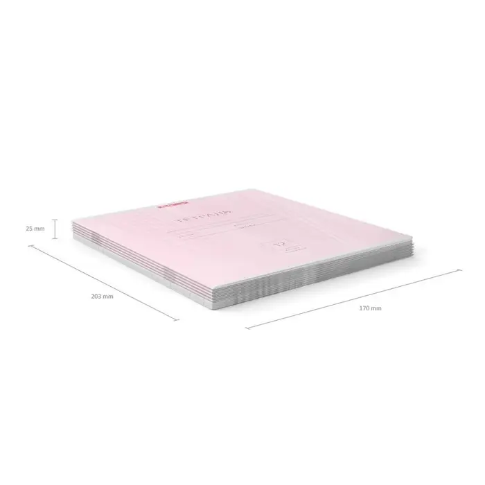 Тетрадь 12 листов в косую линейку ErichKrause «Классика», обложка мелованный картон, розовая