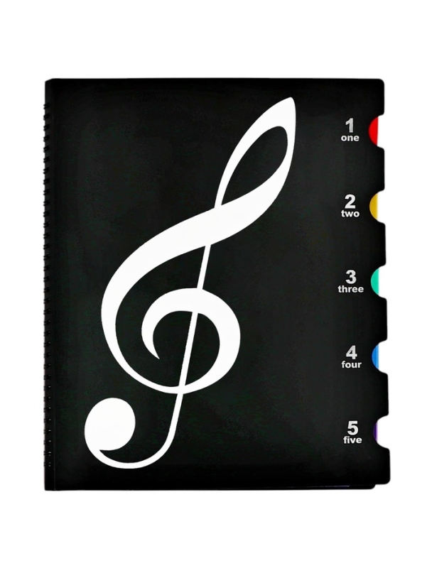 Нотная папка - 20 файлов 40 листов черная Нотная папка - 20 файлов 40 листов черная