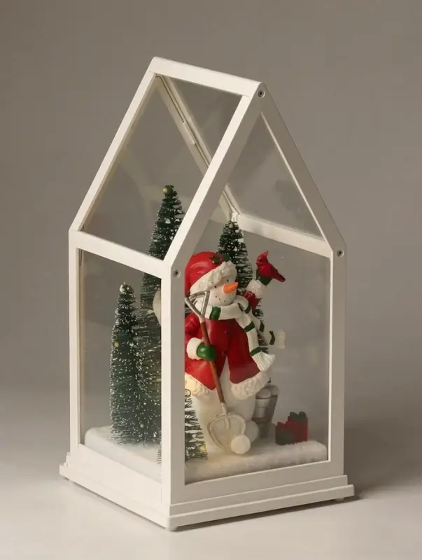 Фигурка светодиодная &laquo;Снеговик&raquo;, новогодняя, 3хАА, музыка, свет, USB, 13.3&times;13&times;28 см