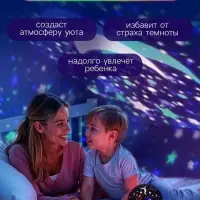 Проектор - ночник ZABIAKA &laquo;Звёздное небо&raquo;, голубой
