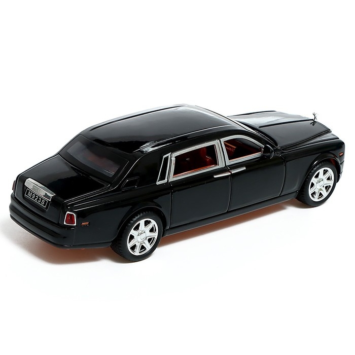 Машина металлическая «Лимузин», 1:24, открываются двери, капот, багажник, цвет чёрный