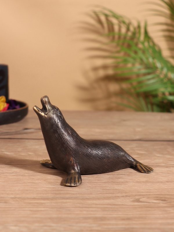 Сувенир бронза "Тюлень" 10х8х7 см