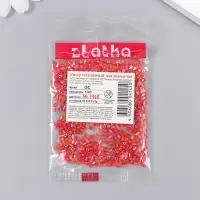 Бисер "Zlatka" рубка 10/0, 10 г,  №1165 св.красный
