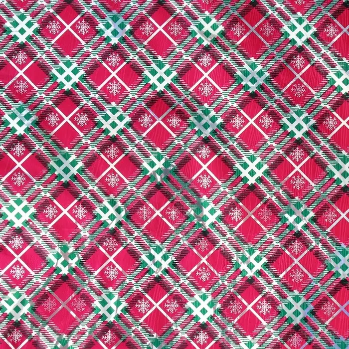 Плёнка упаковочная на Новый год полиграфичная «Клетка», 100 х 70 см Плёнка упаковочная на Новый год полиграфичная «Клетка», 100 х 70 см