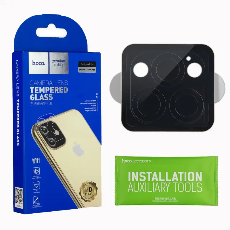 Защитная пленка для камеры iPh 13 Pro (6.1)/13 Pro Max (6.7) V11 Hoco Защитная пленка для камеры iPh 13 Pro (6.1)/13 Pro Max (6.7) V11 Hoco