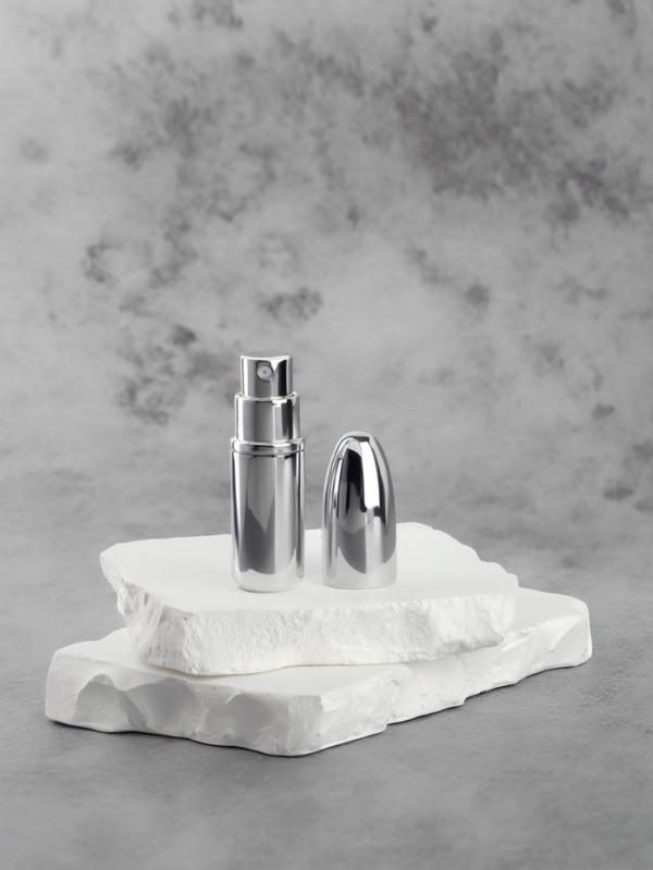 Флакон для парфюма «Пуля», с распылителем, 3 мл, цвет серебристый Флакон для парфюма «Пуля», с распылителем, 3 мл, цвет серебристый