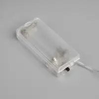 Светодиодная ветка 70 см, 20 LED, серебристая, от батареек AAх2, свечение белое