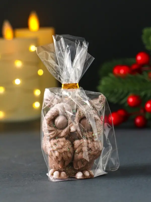 Свеча новогодняя "Филюшка" 50х65 мм, коричневый