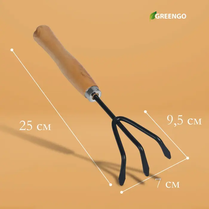 Рыхлитель, длина 25 см, деревянная ручка, Greengo
