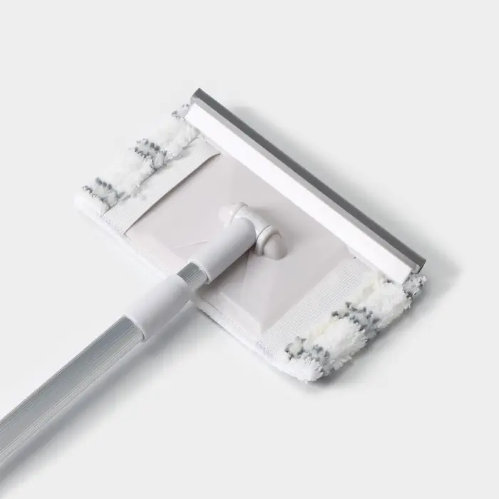 Щётка для окон, телескопическая алюминиевая ручка 59(103) см, водосгон 20.5 см, насадка из микрофибры 20.5&times;12 см