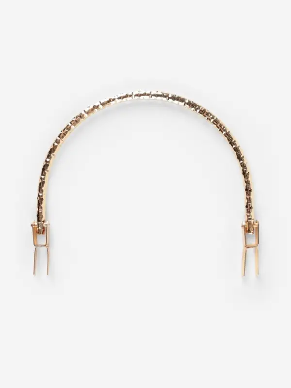 Ручка для сумки &laquo;Рифлёная рамка&raquo;, металлическая, на прокол, 13&times;9 см, цвет золотой