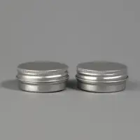 Баночка для хранения, 15 мл, d=4.1&times;2 см, серебристая