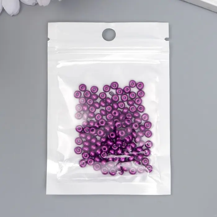 Бисер стекло 6/0  Бисер стекло 6/0 "Металлик. Фиолет" 10 гр