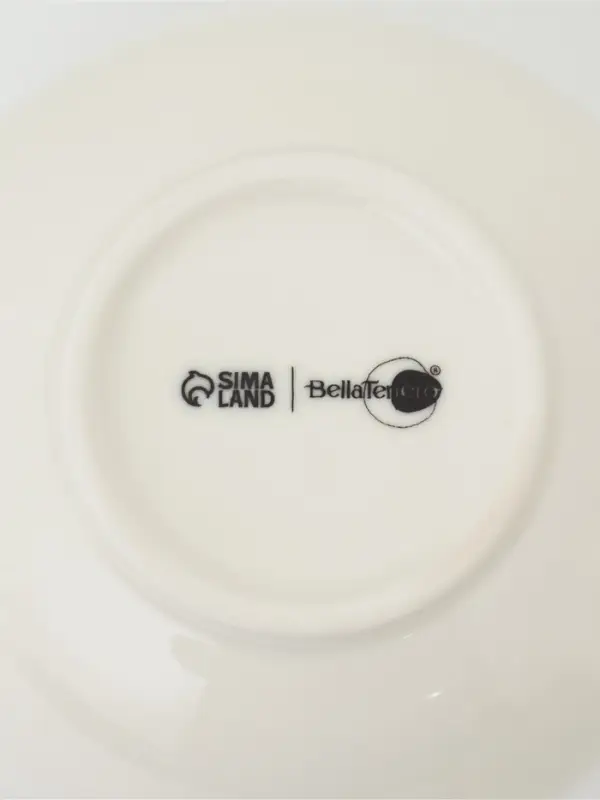 Супница BellaTenero, 450 мл, 15&times;11.5&times;7.5 см, с ложкой, на бамбуковой подставке, фарфор, белая