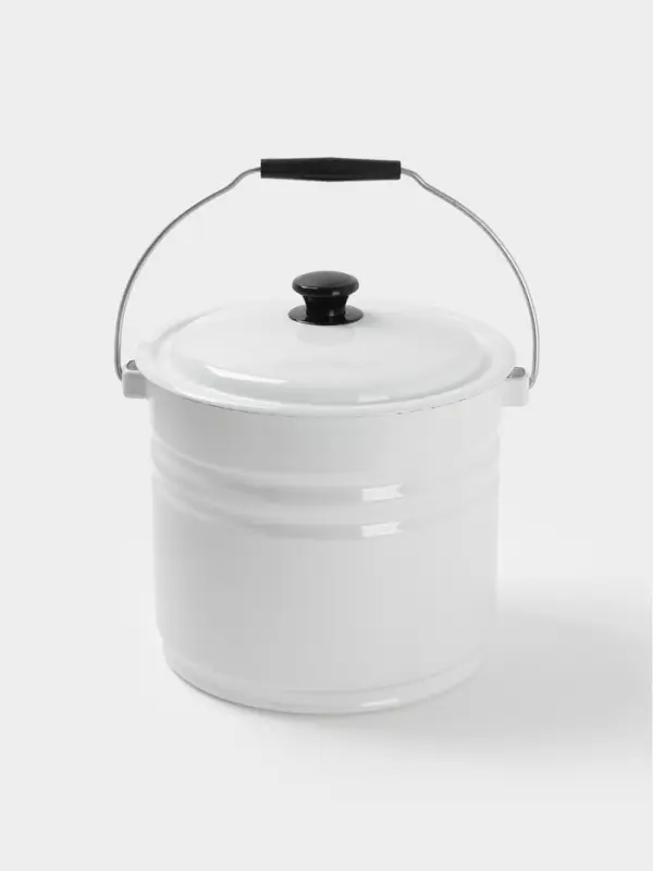 Ведро ц/шт с/кр 10 л белая (без декора) Ведро ц/шт с/кр 10 л белая (без декора)