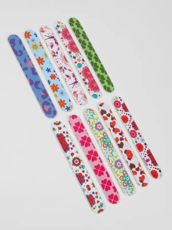 Пилка для ногтей, прямая, 180/180 грит, 15 см, фасовка 20 шт., МИКС