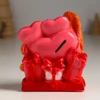 Копилка "Лошадь с сердцем и подарками" 11х10х7 см, Копилка "Лошадь с сердцем и подарками" 11х10х7 см,