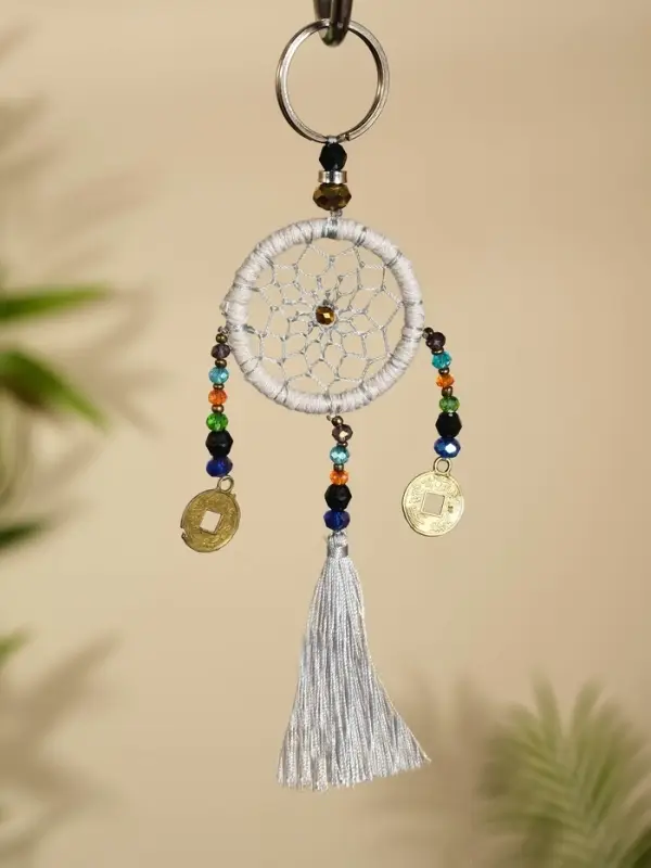 Брелок &laquo;Ловец снов&raquo;, 4&times;15 см, бежевый