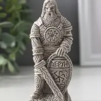 Фигура славянский Бог "Перун" 11х5х4 см, серый
