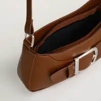 Сумка женская багет на молнии, 26&times;5&times;10.5 см, шоколадная