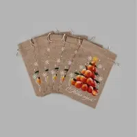 Мешочек подарочный &laquo;Мандарины&raquo;, новогодний, 20&times;30, бежевый