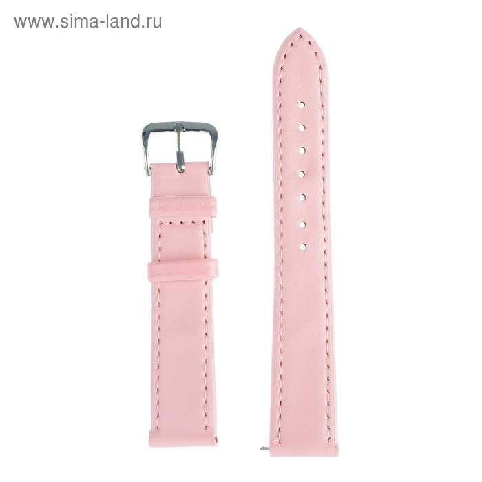 Ремешок для часов, Ремешок для часов,"Соломон", 18 мм, натуральная кожа, l-20 см, светло-розовый