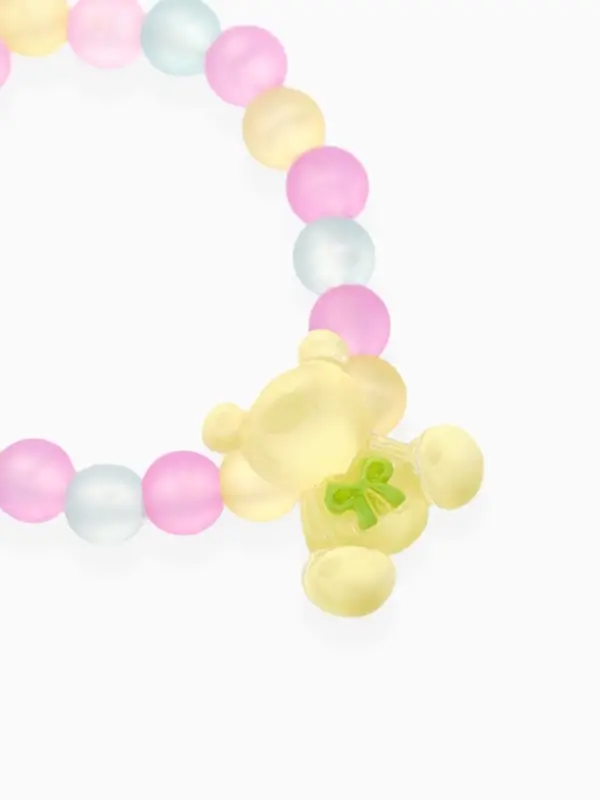 Браслет детский Выбражулька «Мишка», d=6 см. бусины, разноцветный Браслет детский Выбражулька «Мишка», d=6 см. бусины, разноцветный