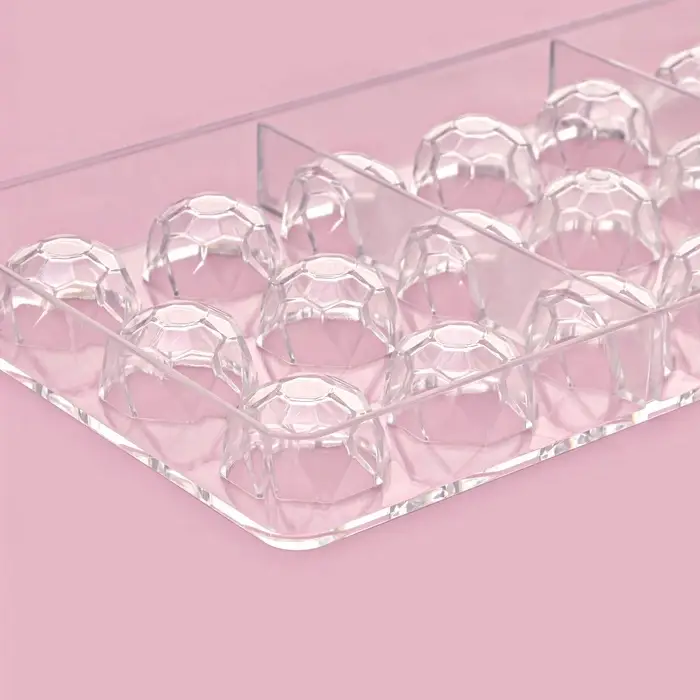 Форма для конфет и шоколада KONFINETTA &laquo;Бриллиант&raquo;, 27.5&times;13.5 см, 21 ячейка d=2.5 см, пластик, прозрачная