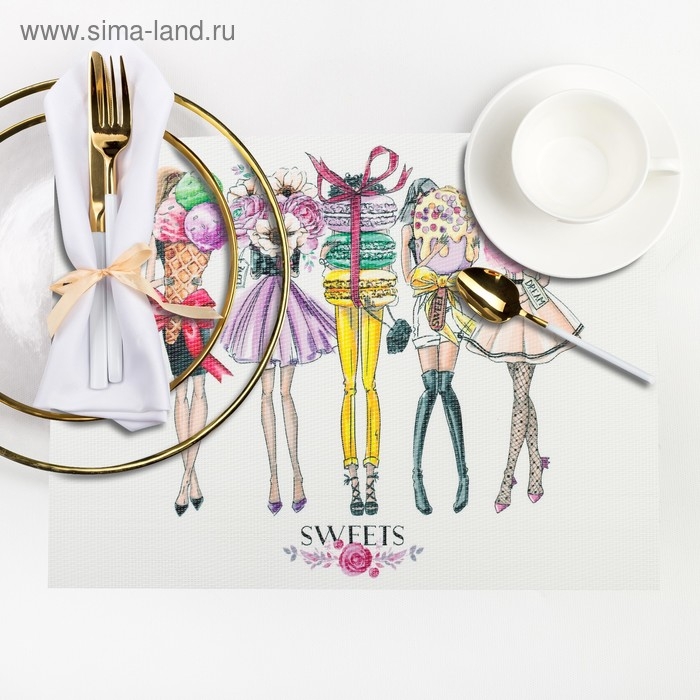 Салфетка на стол  Салфетка на стол "Girls sweets" 29*40 см