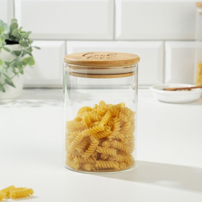 Банка для хранения сыпучих продуктов и круп Cook with love, 600 мл