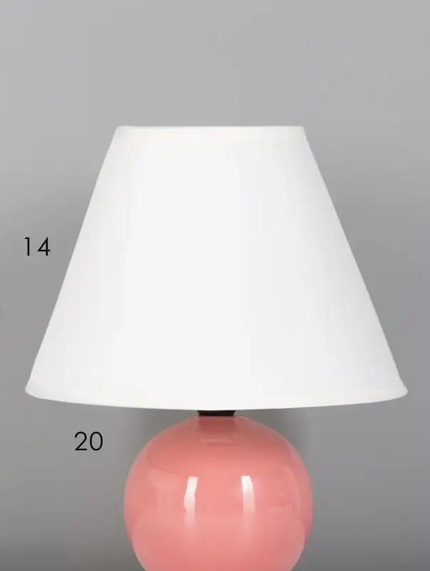 Лампа настольная RISALUX &laquo;Персик&raquo; E14, 40 Вт, розовая, 24 см
