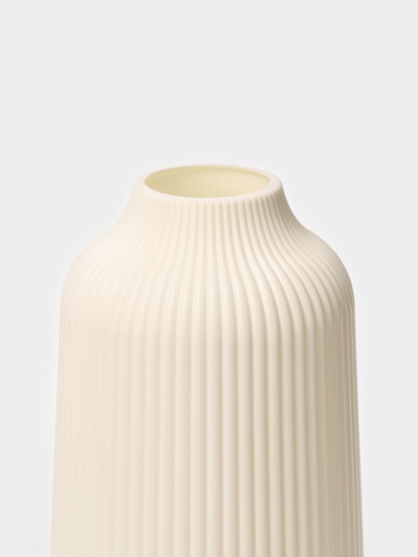 Ваза для цветов, пластик, 9.5×4×25 см, белый Ваза для цветов, пластик, 9.5×4×25 см, белый