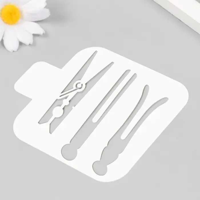 Пластиковый трафарет для творчества «Прищепки», шаблон, 9×9 см