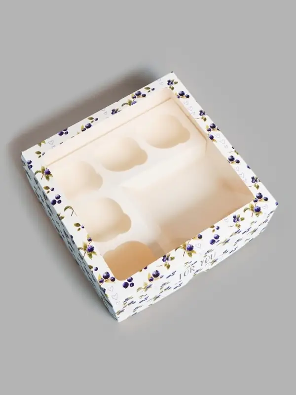 Коробка для капкейков For you, 25&times;25&times;10 см