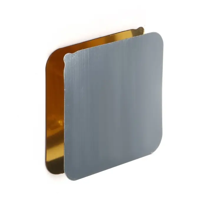 Комплект настенных держателей ТУНДРА, с клейкой поверхностью, 60×60×10 мм, цвет золото