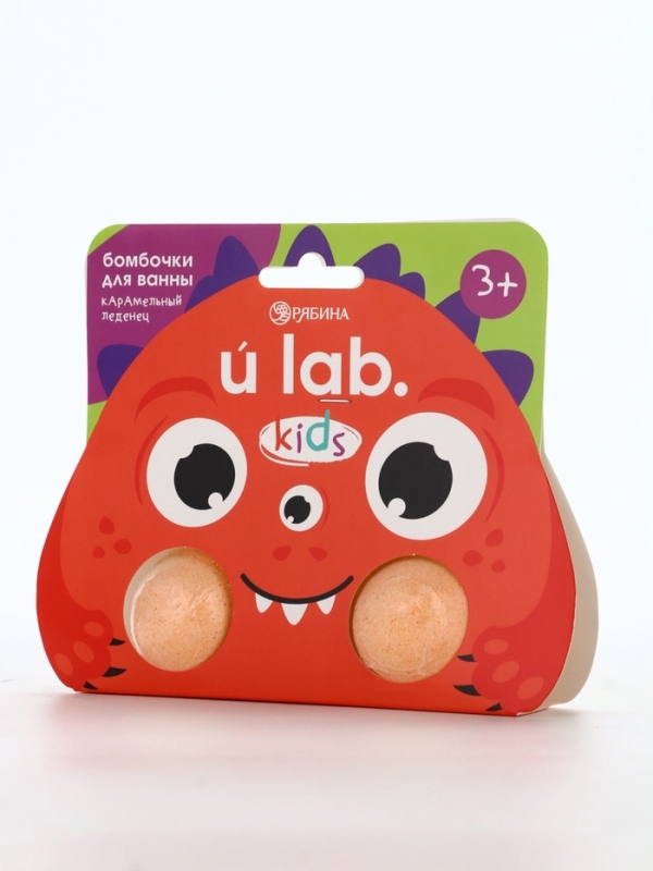Бомбочки для ванны Бомбочки для ванны "Монстрики", 2 x 40 г, аромат карамельный леденец
