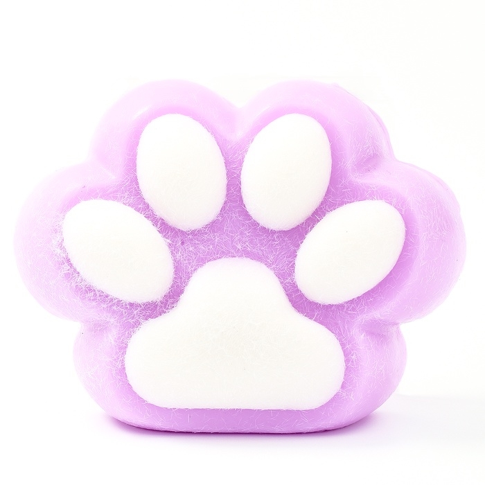 Сквиш антистресс - игрушка «Кошачья лапка», с пушистой посыпкой, МИКС