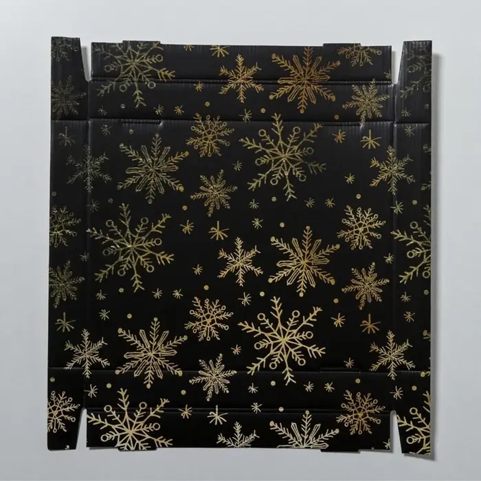 Коробка подарочная новогодняя складная &laquo;Золотой праздник&raquo;, 31&times;25.5&times;16 см, Новый год
