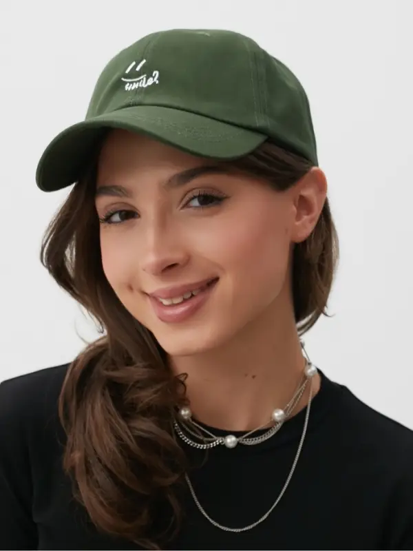 Кепка MINAKU Smile, зелёная, размер 54-56