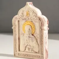 Икона "Святая Матрона" с подвесом размер 12х8х2 см, гипс, роспись