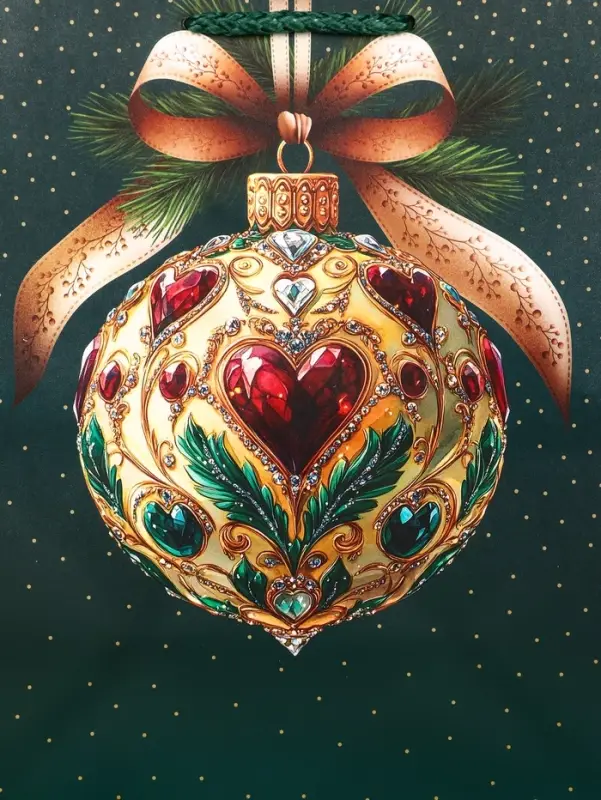 Пакет подарочный новогодний ламинированный, «Ёлка» , 18×10×22.3 см