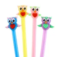 Ручка гелевая-прикол МИКС Сова