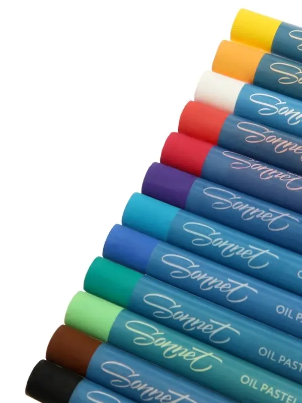 Пастель масляная 12 цветов ЗХК &laquo;Сонет&raquo;, 10/69, круглая